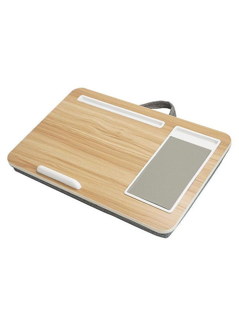 DubaiGallery Bamboo Laptop Lap Desk With Pillow,Laptop Lap Tray With Cushion - Image 2