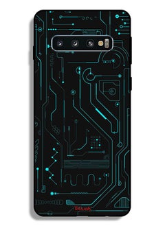 Tolwak غطاء حماية لهاتف Samsung Galaxy S10 Plus دوائر فنية رقمية بسيطة شاشات متعددة  - Image 2