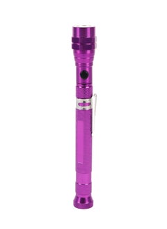 LUSTER 2pc Extendable led flashlight with hanging clip and strong magnetic base purple  - Image 4