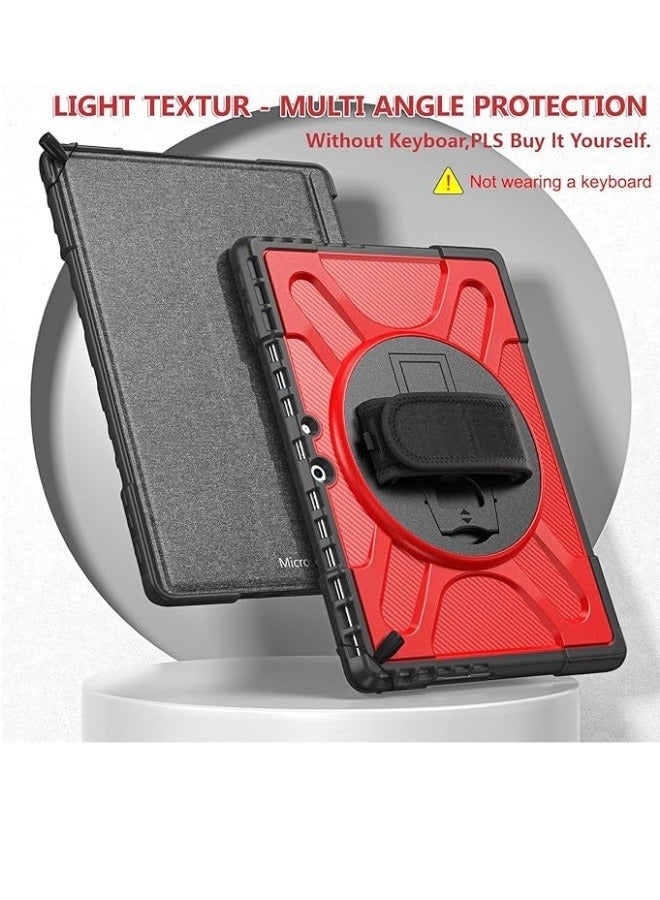 Case Compatible with Microsoft Surface Pro 11 13 inch, Heavy Duty Rugged Protective Cover with 360° Rotating Kickstand & Hand Strap  - Image 2
