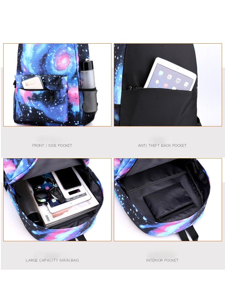 ماين كرافت مجموعة حقيبة ظهر ثلاثية القطع، حقيبة بطبعة Minecraft، حقيبة ظهر غير رسمية ذات سعة كبيرة بتصميم Creeper، مع حقيبة غداء وحافظة أقلام للأولاد والبنات محبي Minecraft - Image 2