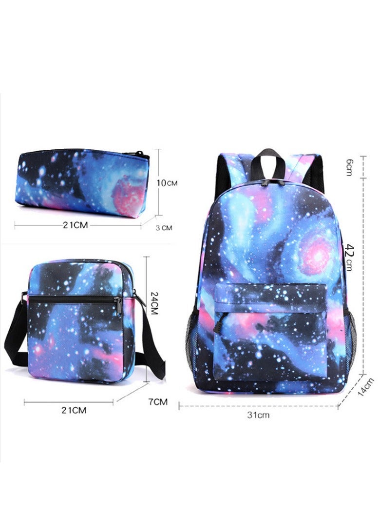 ماين كرافت مجموعة حقيبة ظهر ثلاثية القطع، حقيبة بطبعة Minecraft، حقيبة ظهر غير رسمية ذات سعة كبيرة بتصميم Creeper، مع حقيبة غداء وحافظة أقلام للأولاد والبنات محبي Minecraft - Image 3