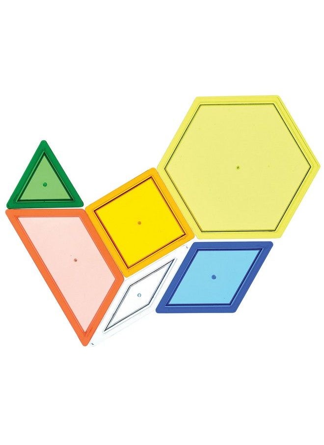 Constructive Playthings Translucent Pattern Blocks Light Table Manipulatives Stem Toys Sensory Play Create Build And Design Color Exploration Set Of 147 Blocks Toys For Kids 3 Years And Up  - Image 3