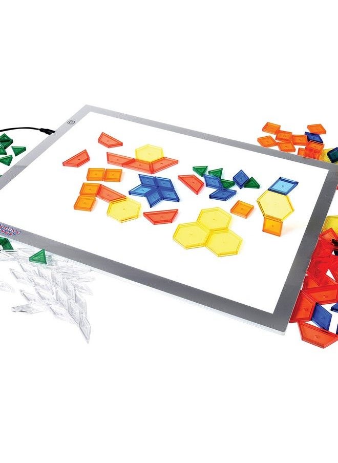 Constructive Playthings Translucent Pattern Blocks Light Table Manipulatives Stem Toys Sensory Play Create Build And Design Color Exploration Set Of 147 Blocks Toys For Kids 3 Years And Up  - Image 5