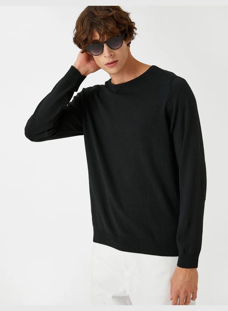 KOTON Basic Knitwear Sweater Crew Neck Slim Fit