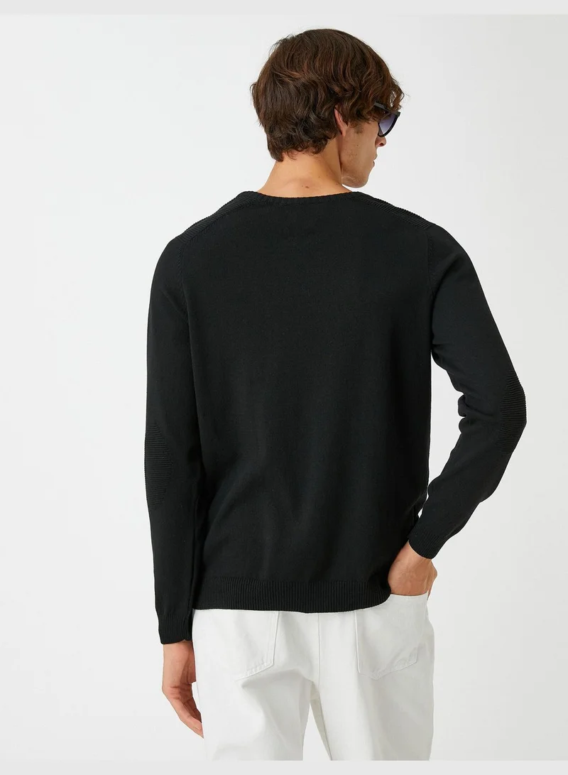 KOTON Basic Knitwear Sweater Crew Neck Slim Fit