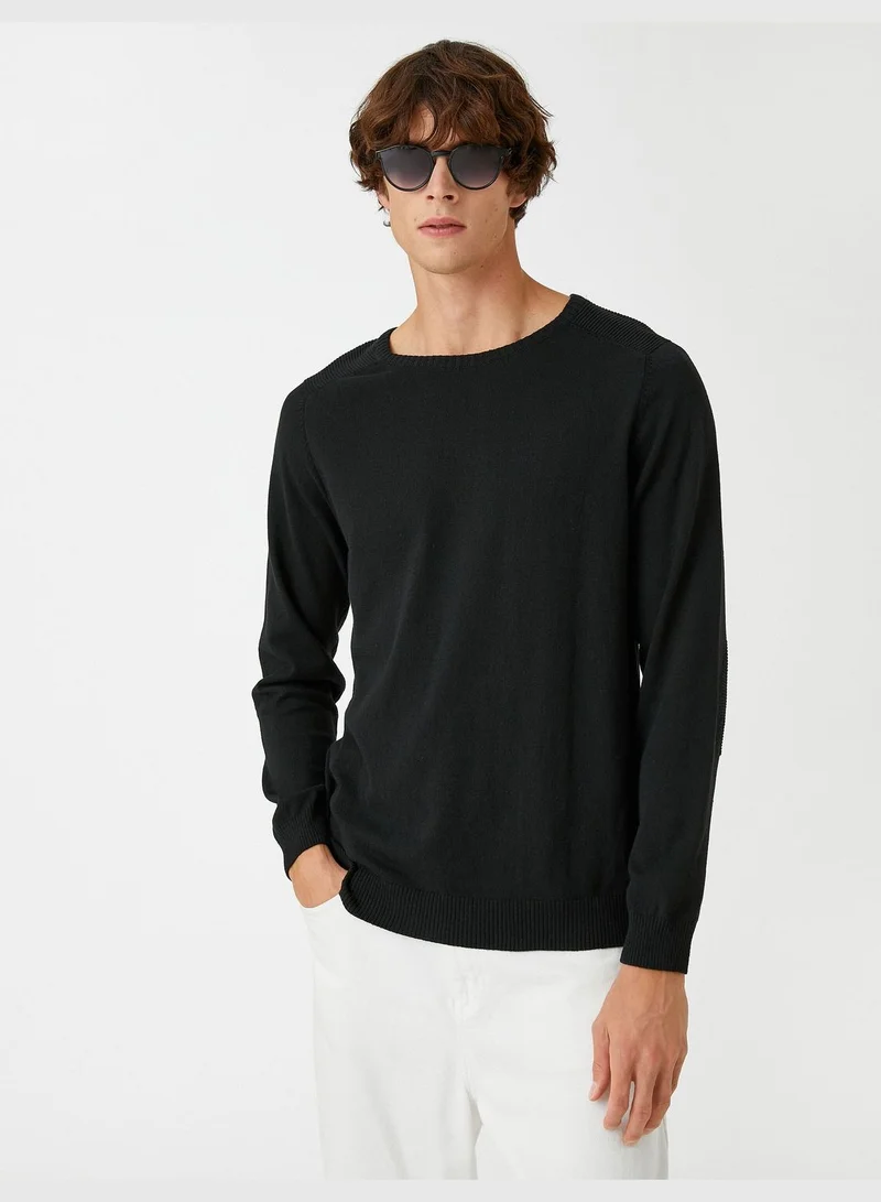 KOTON Basic Knitwear Sweater Crew Neck Slim Fit