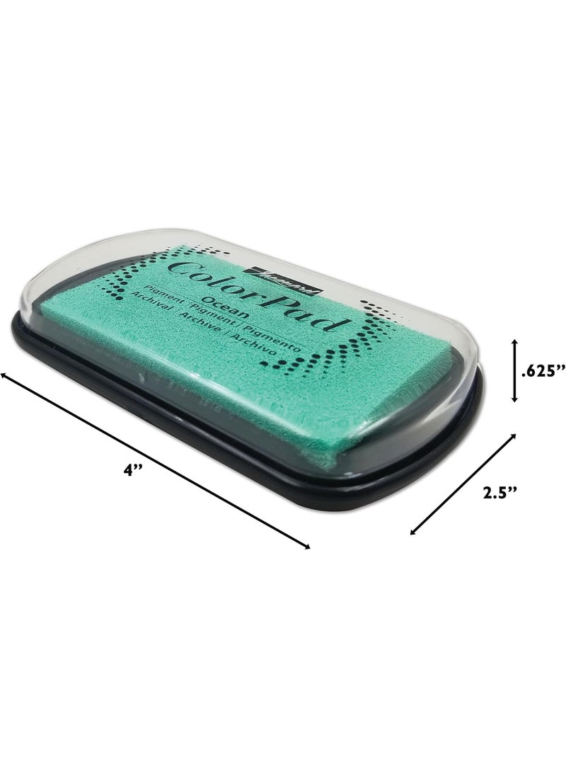 Jacquard Jacquard ColorPad Archival Pigment Ink Stamp Pads Frost White  Acid Free  NonToxic  Excellent for Blending Embossing and Stamping  - Image 3