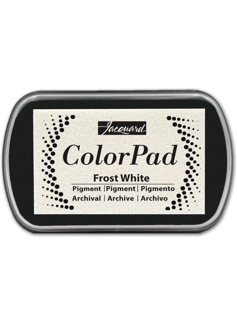 Jacquard ColorPad Archival Pigment Ink Stamp Pads Frost White  Acid Free  NonToxic  Excellent for Blending Embossing and Stamping