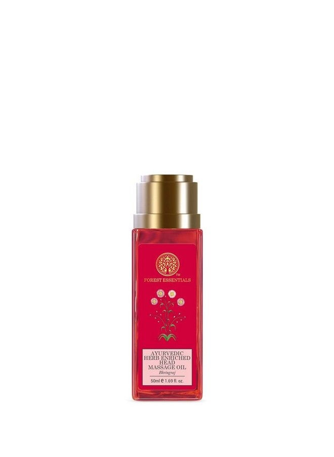Forest Essentials Ayurvedic Herb Enriched Head Massage Oil Bhringraj;Reduces Hair Fall & Dandruff;Hair Oil For Men And Women;50Ml  - Image 1