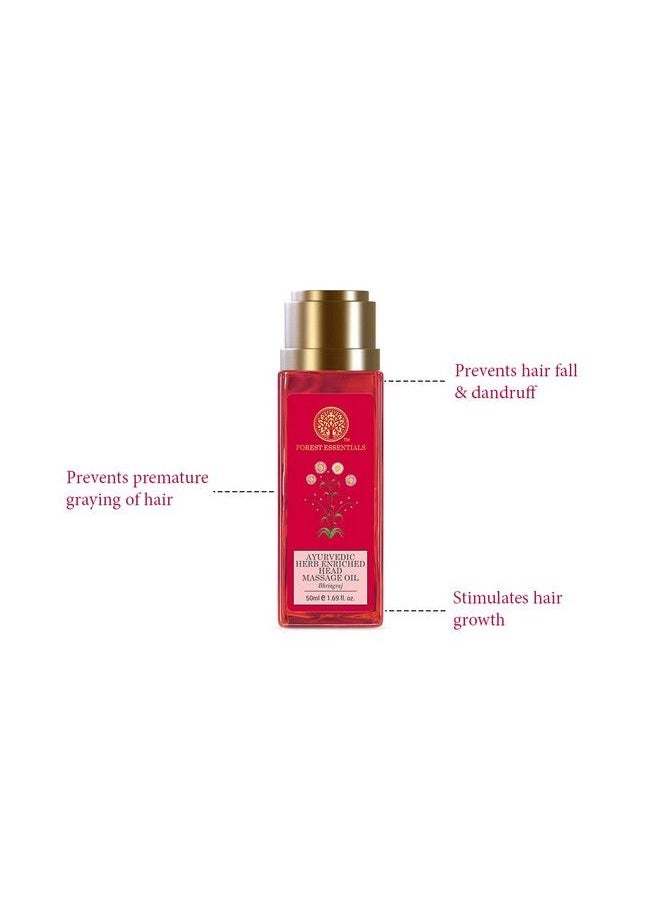 Forest Essentials Ayurvedic Herb Enriched Head Massage Oil Bhringraj;Reduces Hair Fall & Dandruff;Hair Oil For Men And Women;50Ml  - Image 4