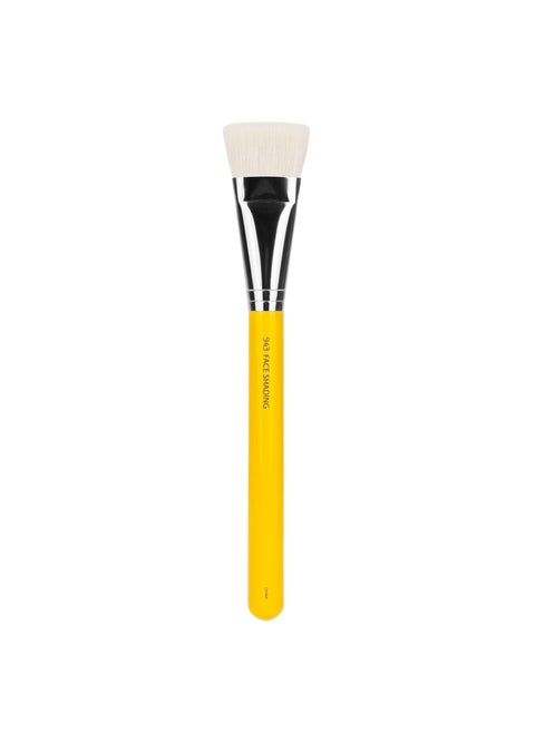 Bdellium Tools Professional Makeup Brush - Studio Series 943 Face Shading - With Mix of Soft Synthetic & Natural Fibers, For Perfect Finish (Yellow, 1pc)