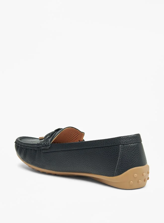 Le Confort Textured Slip-On Loafers with Tassel Detail