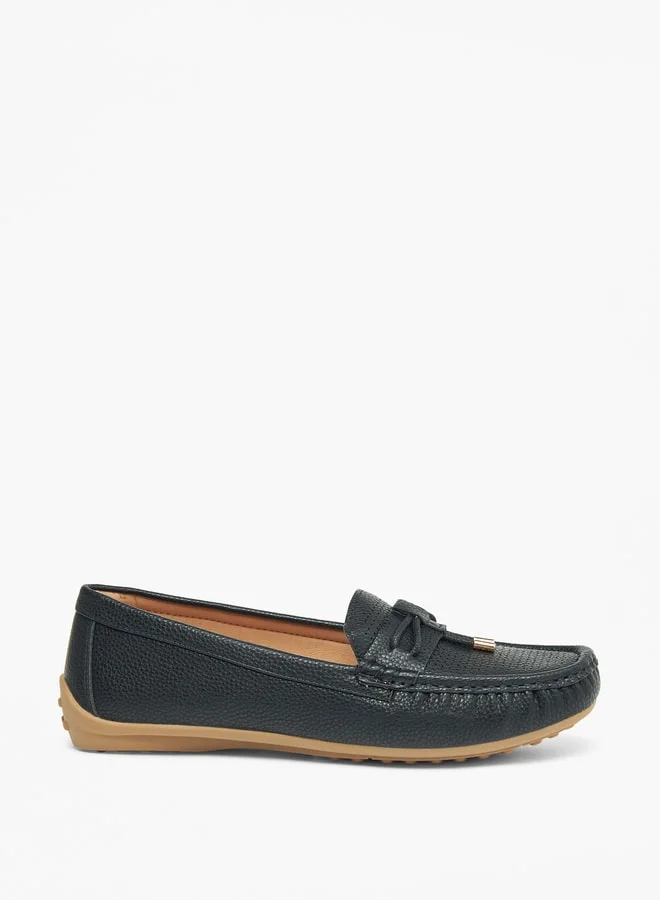 Le Confort Textured Slip-On Loafers with Tassel Detail