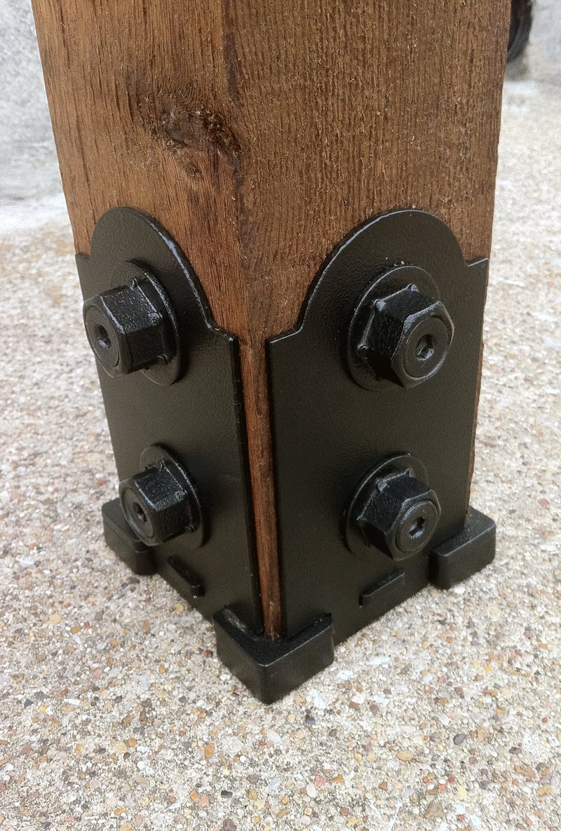 Ozco Building Products 56607 Laredo Sunset 4x4 Post Base Kit, (1 per Pack) , Black - Image 3