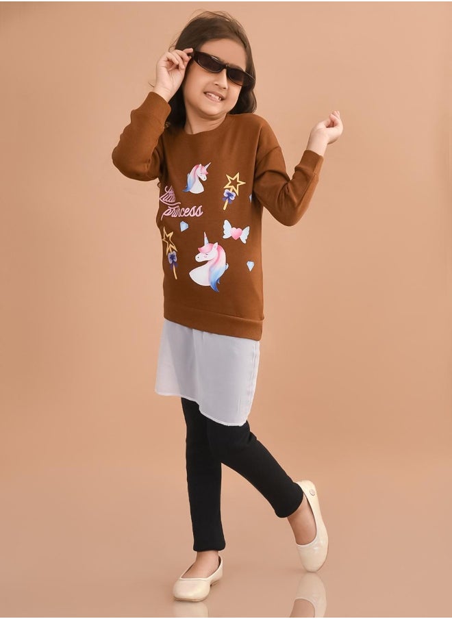 LILPICKS Girls Sweatshirt with Jogger Set  - Image 2