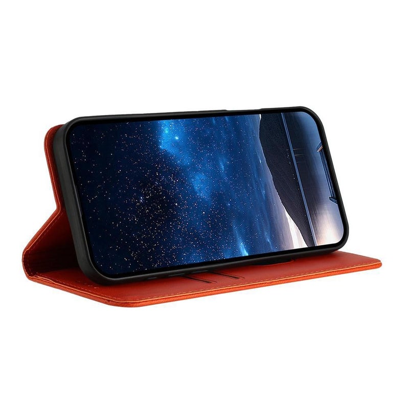 HuHa Case Cover For Nothing Phone 2a Strong Magnetic Frosted Flip Leather Phone Case(Orange) - Image 4