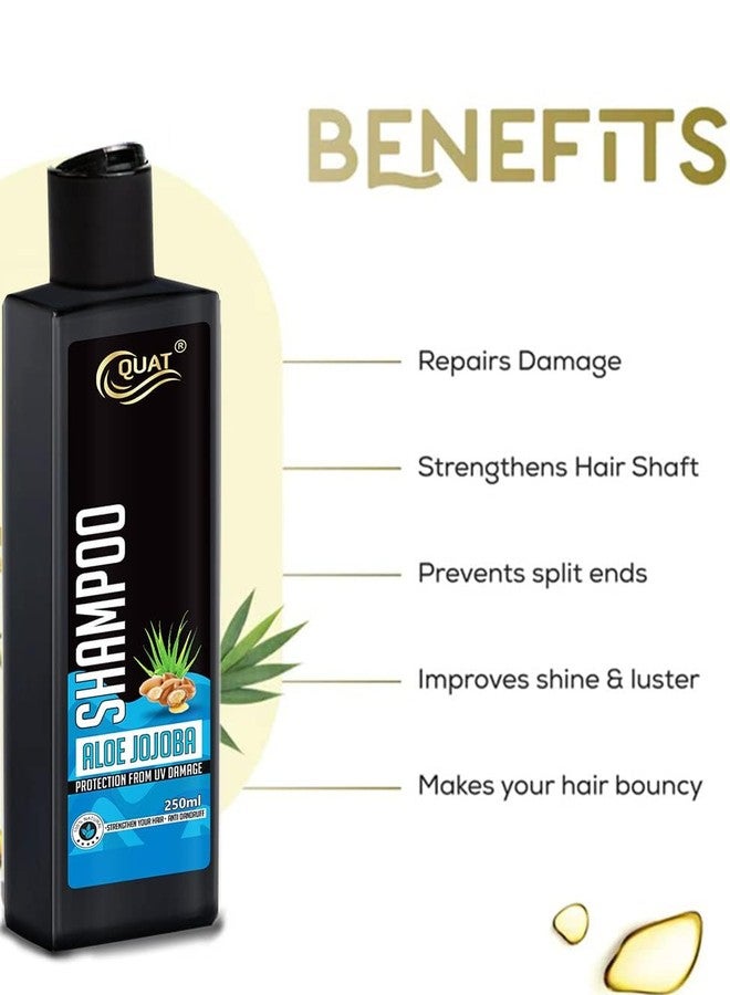 Quat Aloe vera jojoba hair shampoo for long,shiny hair & protection from UV damage (250ml) - Image 1