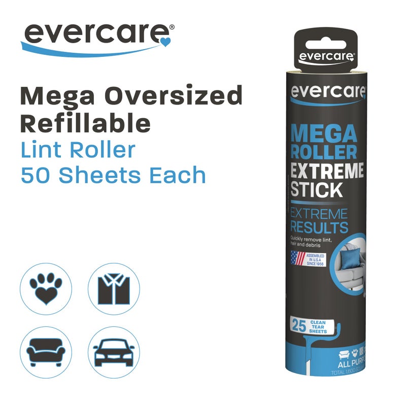 Evercare Large Surface Mega Pet Roller Refill, 50 Layers - Image 2