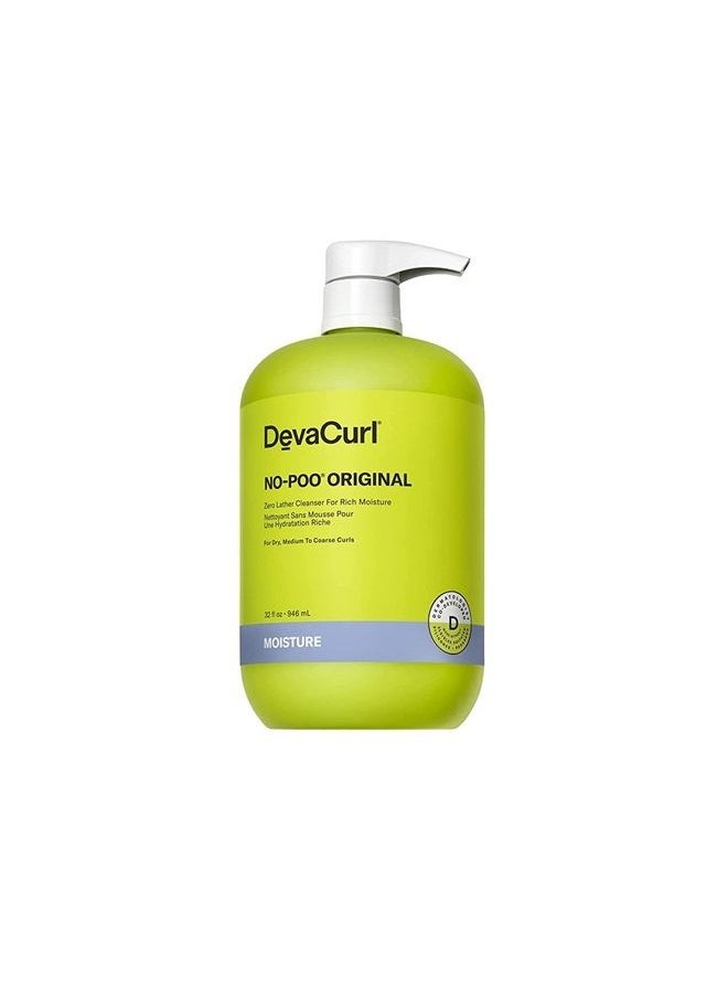 DevaCurl No-Poo® Original Zero Lather Cleanser For Rich Moisture, Fresh Rose, 32 Fl Oz 
