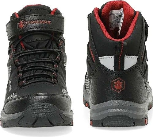 LUMBERJACK Fuller Hi 3pr Velcro Waterproof Boy Outdoor Boots Black Red - Image 4