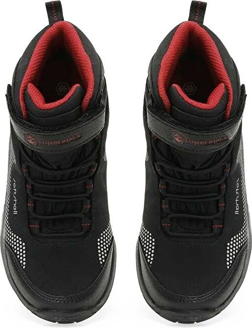 LUMBERJACK Fuller Hi 3pr Velcro Waterproof Boy Outdoor Boots Black Red - Image 2