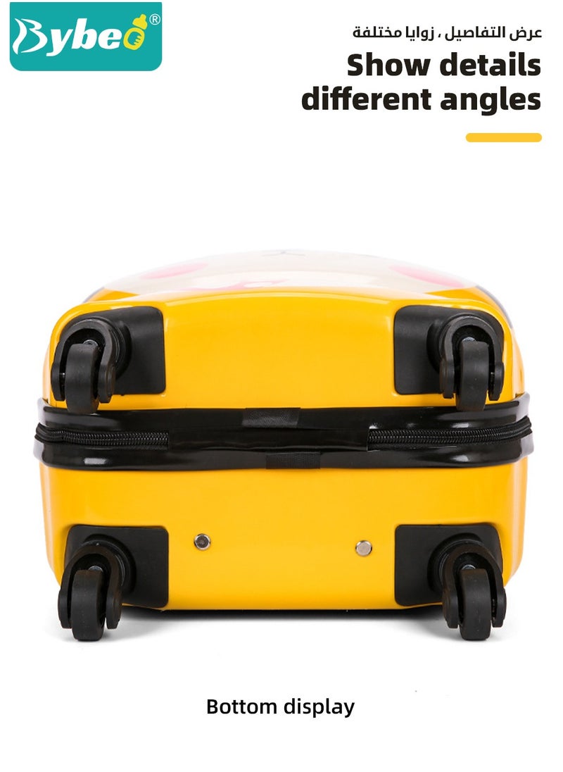 Kids Luggage,  Children Travel Suitcase on Wheels, Cute Cartoon Tiger Shaped Child Trolley Case, Hard Shell Traveling Rolling Luggages, for Boys Girls Toddler Travels and School Gift, 18 Inch
