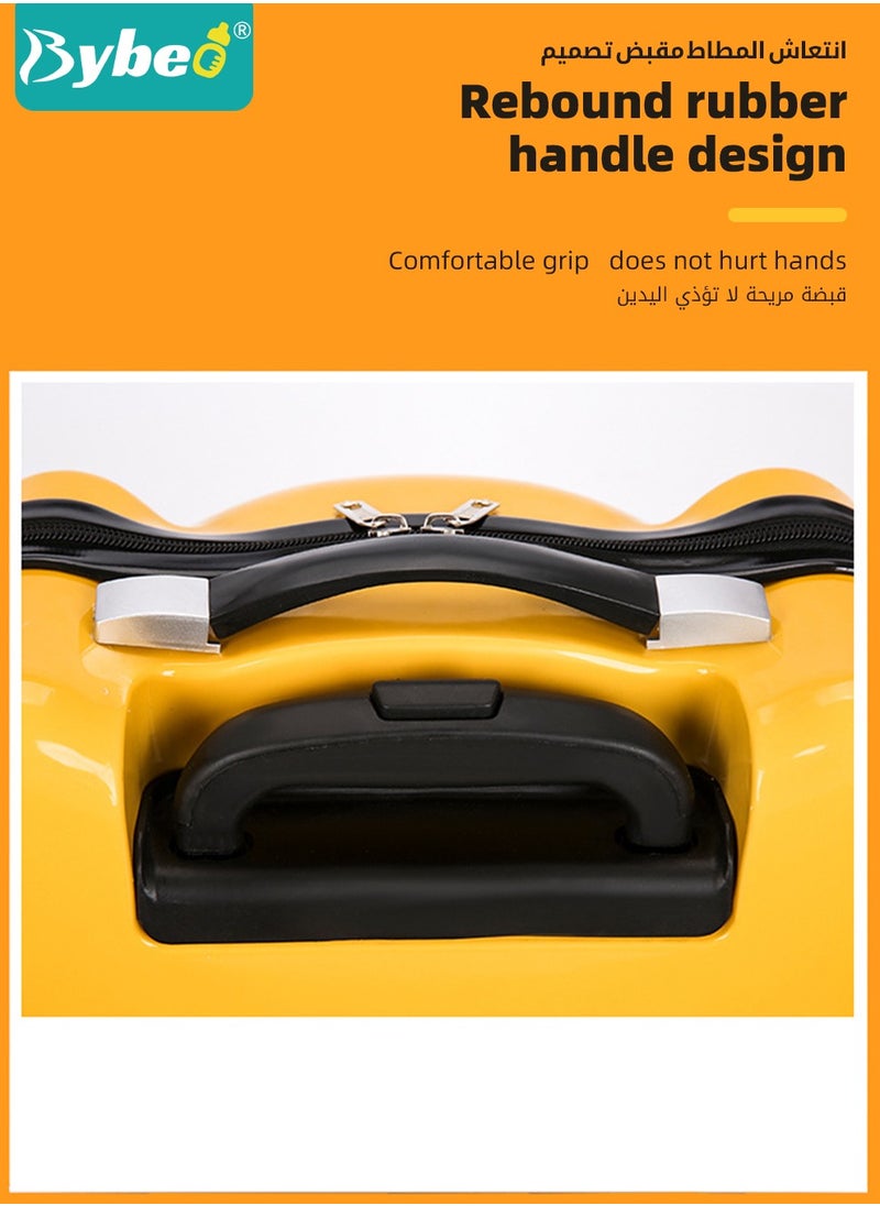 Kids Luggage,  Children Travel Suitcase on Wheels, Cute Cartoon Tiger Shaped Child Trolley Case, Hard Shell Traveling Rolling Luggages, for Boys Girls Toddler Travels and School Gift, 18 Inch