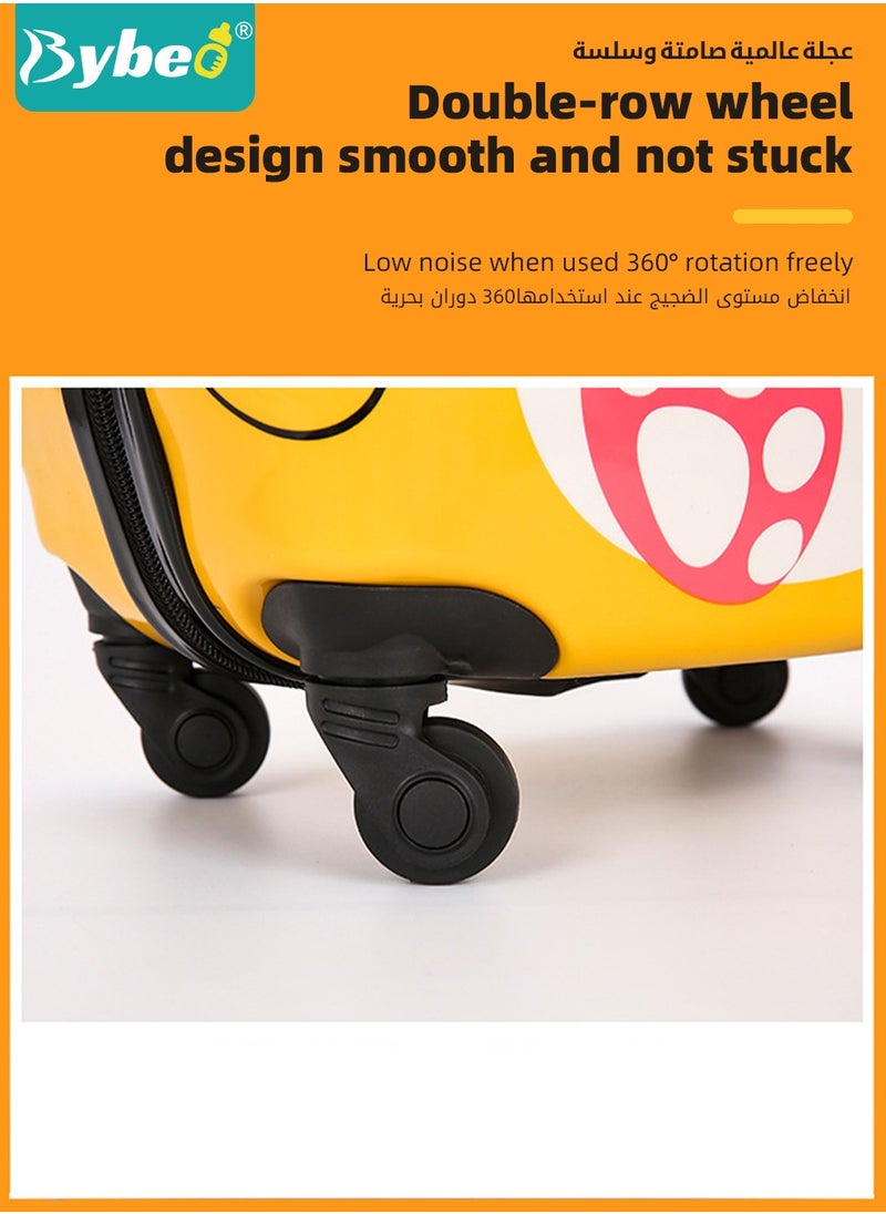 Kids Luggage,  Children Travel Suitcase on Wheels, Cute Cartoon Tiger Shaped Child Trolley Case, Hard Shell Traveling Rolling Luggages, for Boys Girls Toddler Travels and School Gift, 18 Inch