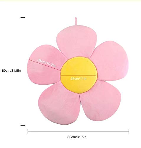 SZCQ Baby Bath Lotus Cushion Sink Bather Petal Newborn Bathtub Mat Bathing Tub Seat Support Lounger Flower Bathing Pad Non-Slip Safety Sink Insert Tub Pink - Image 5