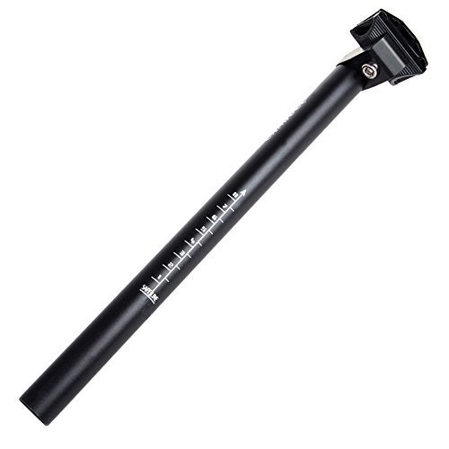 CYSKY 25.4 / 27.2 / 28.6 / 30.4 SeatPost 350mm CYSKY Bike Seat Post Suitable for Most Bicycle Mountain Bike Road Bike MTB MTN BMX (Aluminum Alloy, Black) (25.4*350) - Image 1