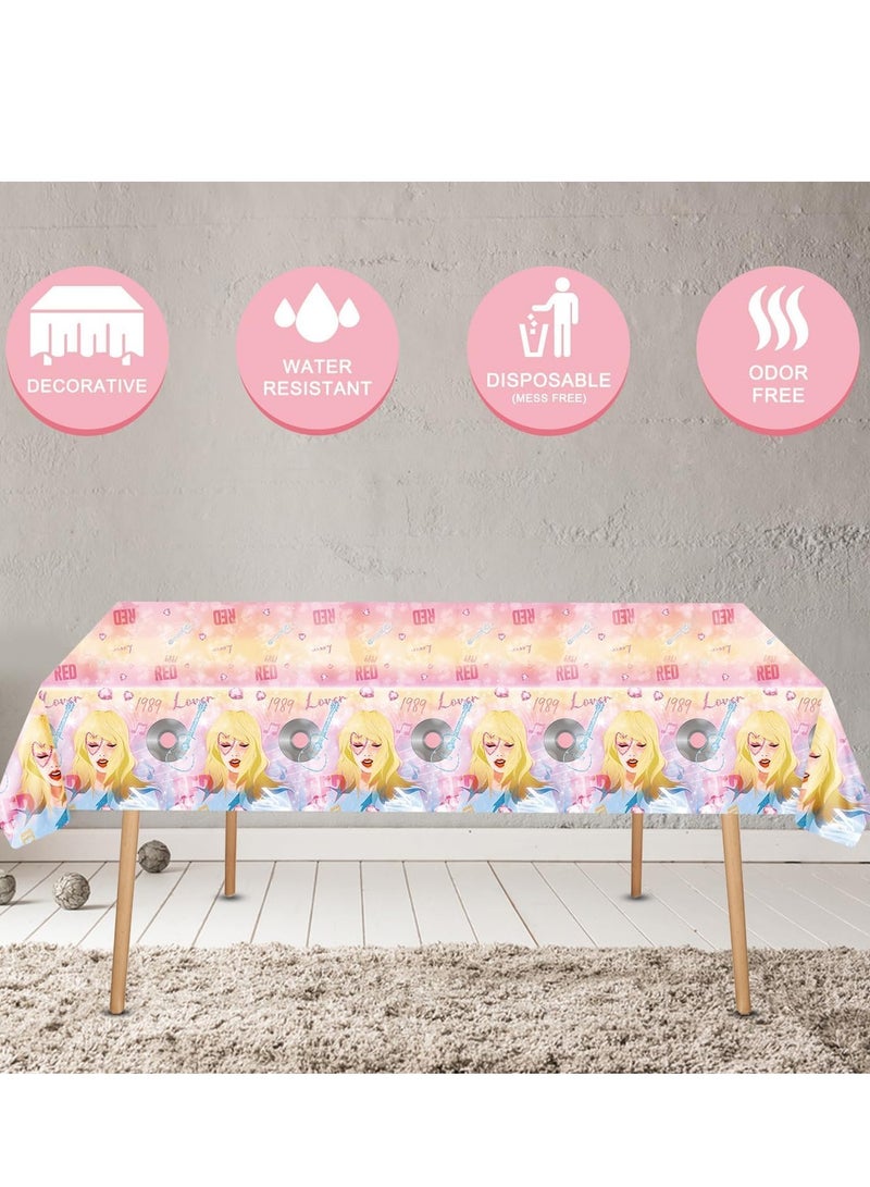 SYOSI Taylor Birthday Decorations, 20 Plates, 20 Napkins and 1 Tablecover for Girls Fans Taylor Party Supplies  - Image 3