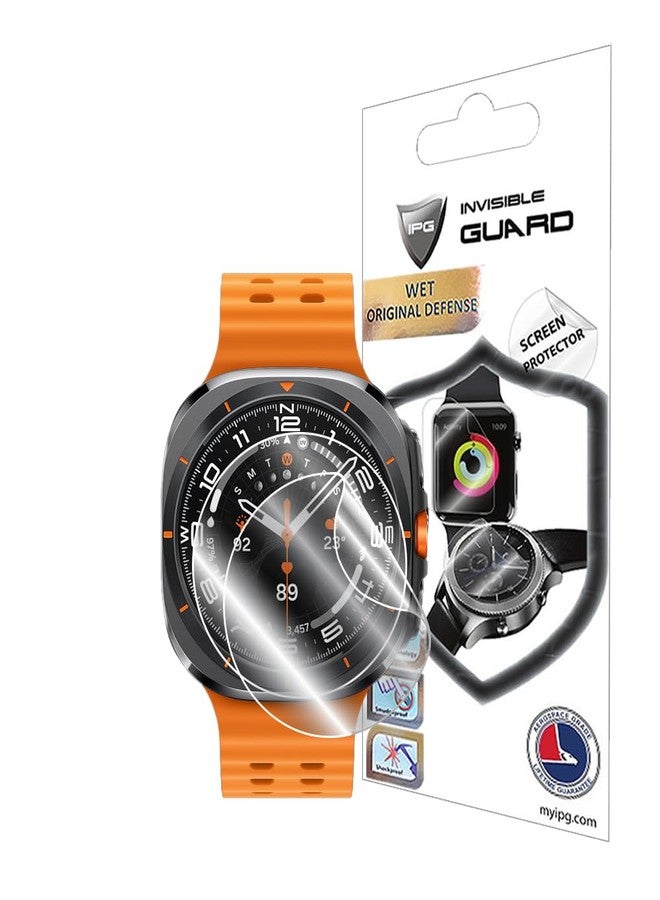 IPG for Samsung Galaxy Watch Ultra Smartwatch Hydrogel Screen Protector (2 Units) Invisible HD Clear Film Anti Scratch Guard-Smooth/Self-Healing/Bubble Free Watch-Ultra - Image 1