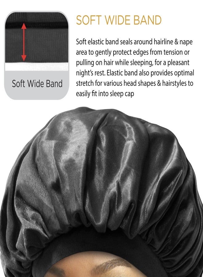 Donna Collection Olive Oil & Vitamin E Treated Sleep Cap & Bonnet - Image 3