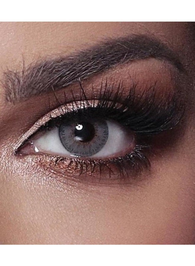 بيلا ايليت جراي بيج عدسات لاصقة للاستخدام لمدة 3 اشهر، عدسات لاصقة ملونة، عدسات لاصقة تجميلية، عدسات لاصقة رمادية، عبوة من عدستين - Image 1