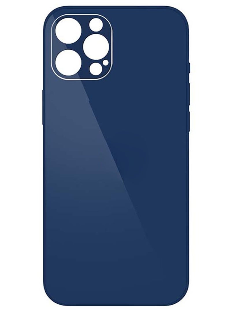 CATANES Protective Electroplated Hard Back Case Camera Protection Cover for iPhone 12 Pro Max - Blue - Image 2