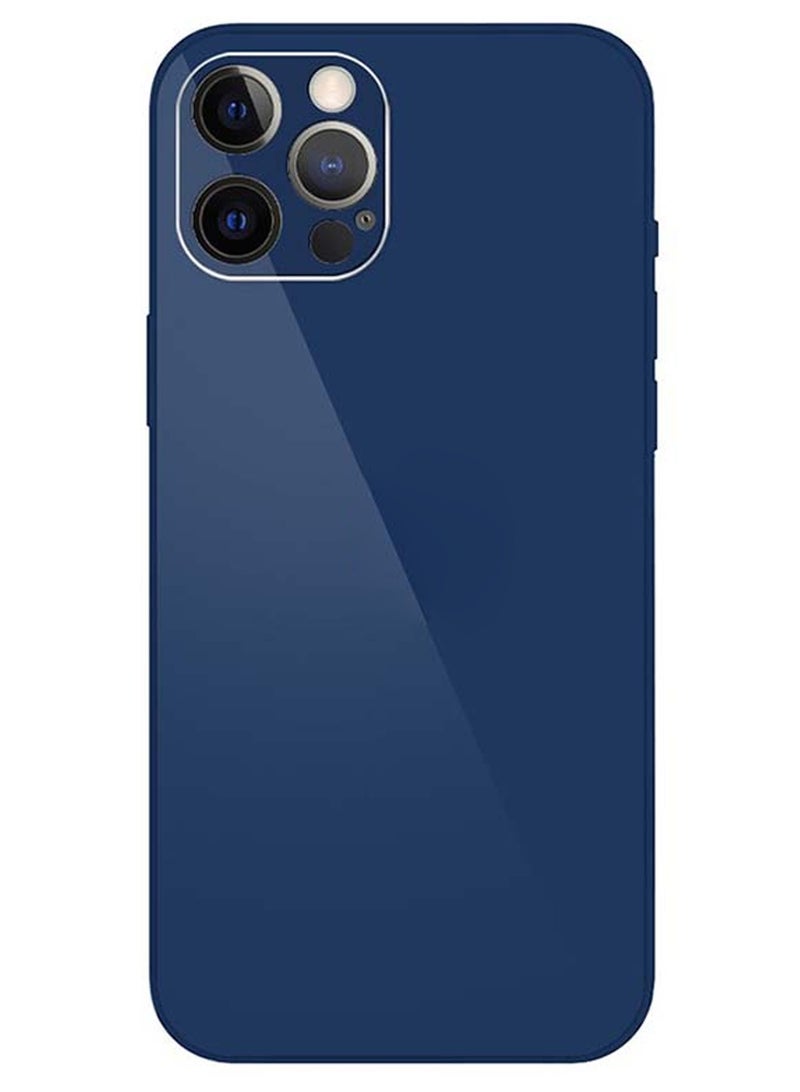 CATANES Protective Electroplated Hard Back Case Camera Protection Cover for iPhone 12 Pro Max - Blue - Image 1