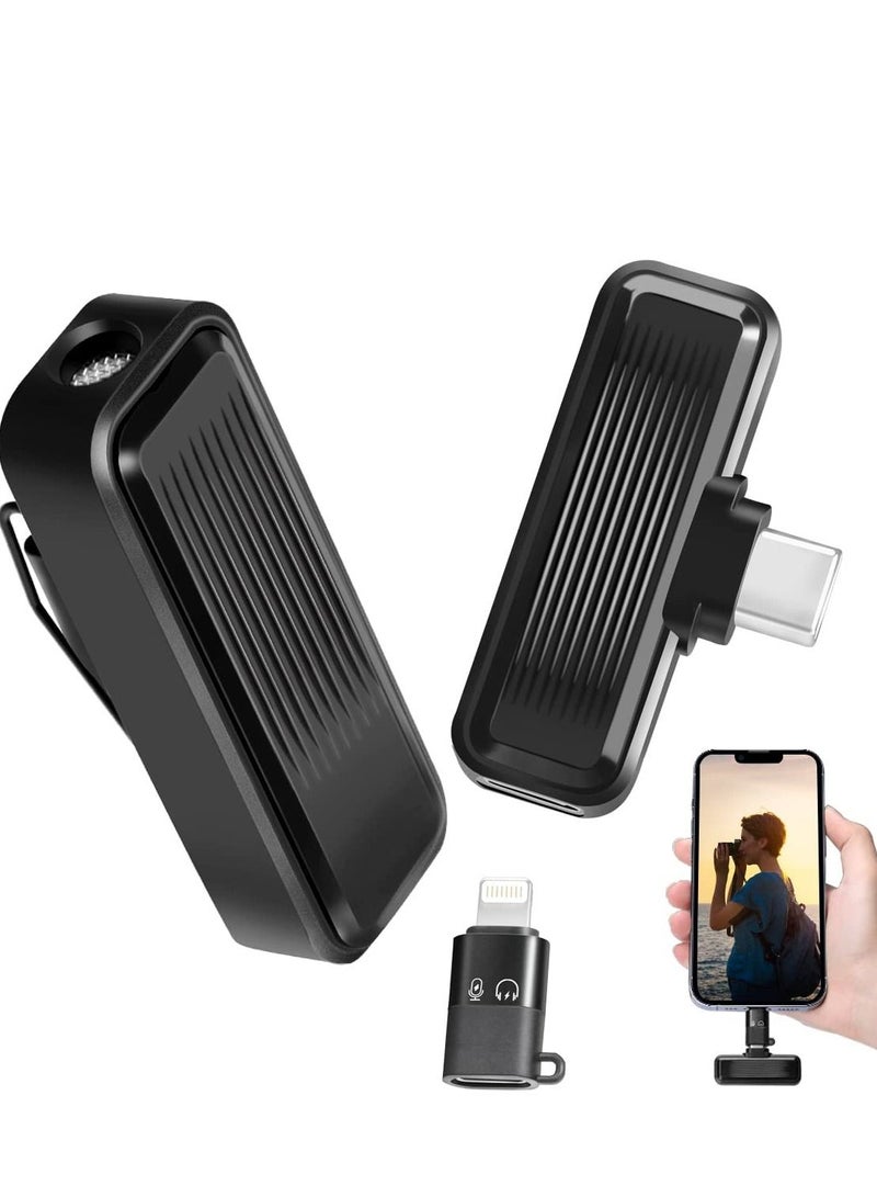 SYOSI Wireless Lavalier Microphone, Cell Phone Radio Noise Cancelling Microphone for iPhone, No Bluetooth Video Recording Interview Vlogging - Image 1