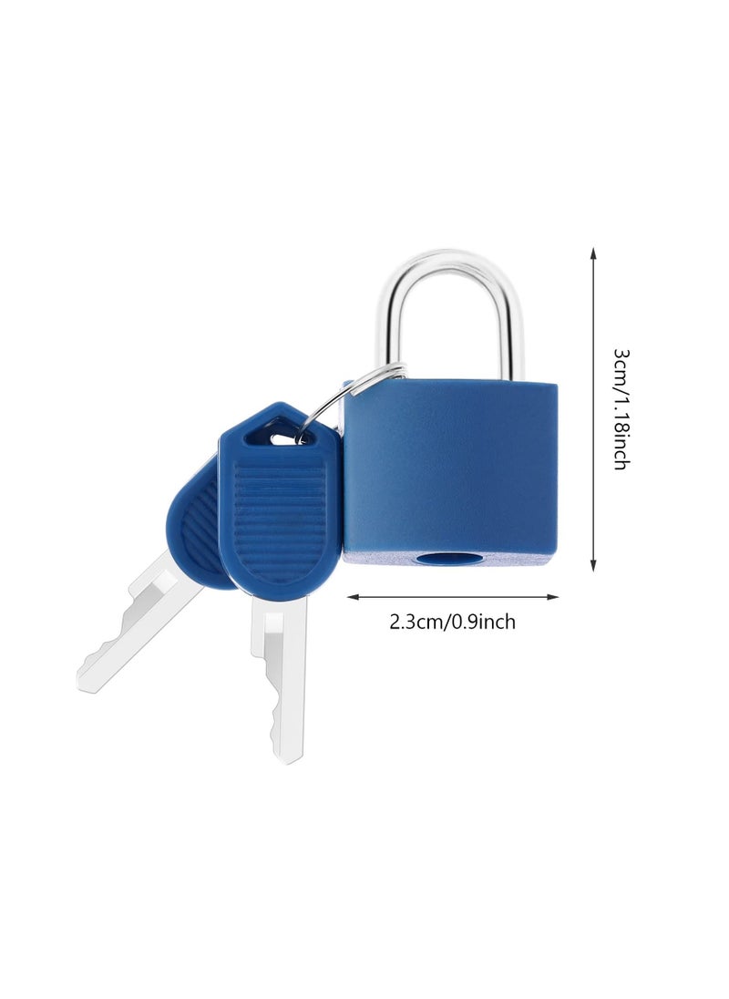 Y&D - Suitcase Locks with Keys, Colored Plastic Casing Padlock Small Luggage Metal Mini Used for Student Bag Journal Piggy Bank, School Gym Classroom Matching Game Travel (Fresh Color, 8 Pieces) - Image 1