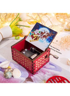 Music Box Customized Vintage Carving Exquisite Color Painting Drop Adhesive Printing And Logo Wooden Hand Music Box-Color:19-Dimensions:6.4*5.2*4.2cm