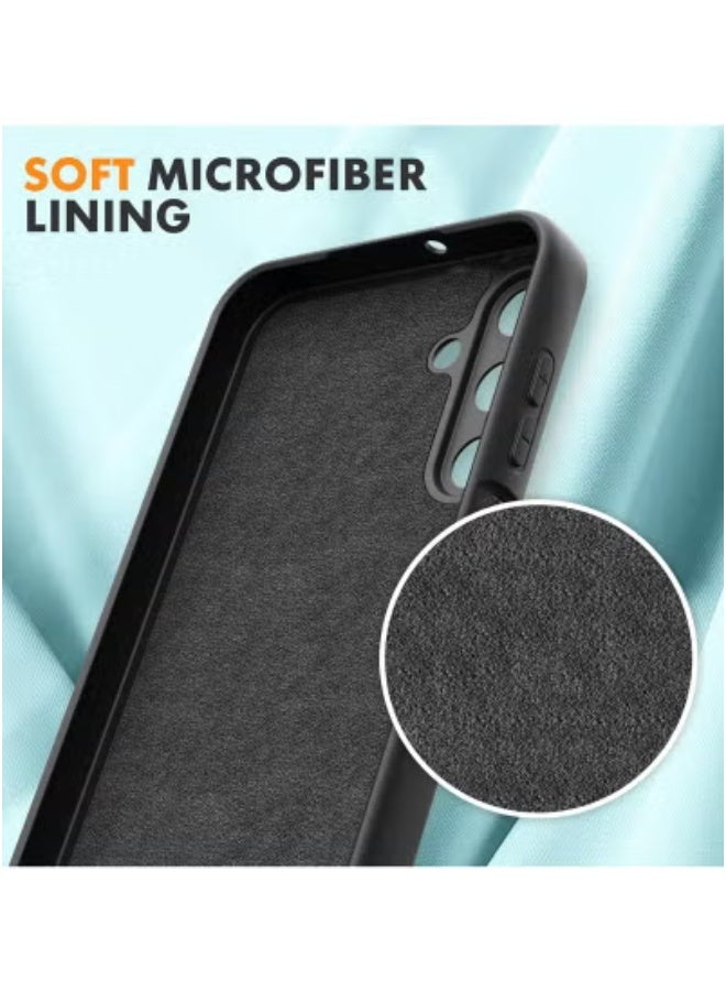 JAJEEK Case for Samsung Galaxy A15 4G/5G – Soft TPU Liquid Silicone Protective Cover (Black) with 2-Pack Tempered Glass Screen Protectors – Shockproof Rubber Gel Case with Anti-Scratch, Anti-Fingerprint, Slim Lightweight Design – Full Body Protection - Image 4