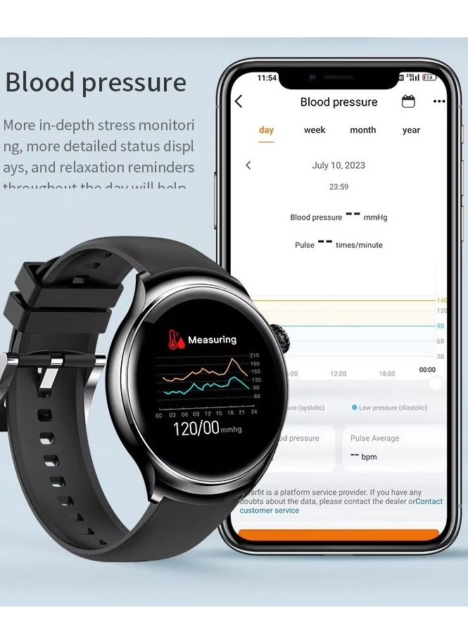 Generic - New Arrival Smart Watch Z93 Pro With HD Large Screen,Round Dial Smart Watch,BlueTeeth Calling,Message Reminder,Gesture Control,Health Monitor,Fitness Sport Tracker,Wireless Charging, Multifunctional And Multilingual, Long Last Battery,Grey - Image 1