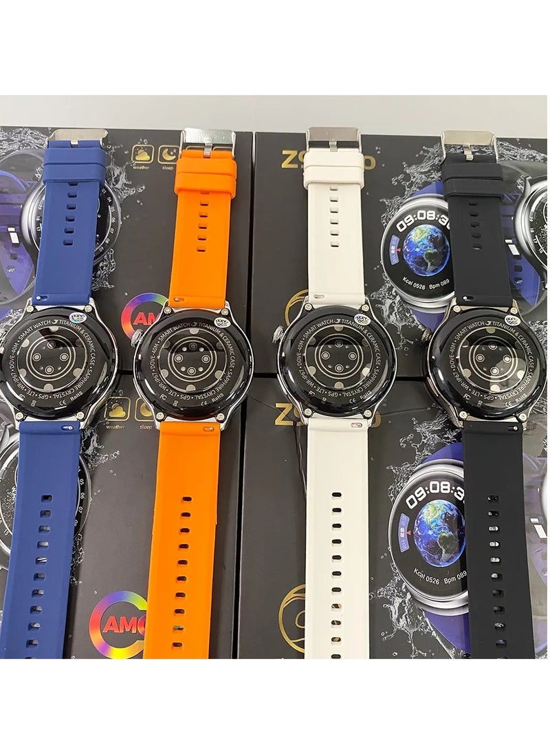 Generic - New Arrival Smart Watch Z93 Pro With HD Large Screen,Round Dial Smart Watch,BlueTeeth Calling,Message Reminder,Gesture Control,Health Monitor,Fitness Sport Tracker,Wireless Charging, Multifunctional And Multilingual, Long Last Battery,Grey - Image 1