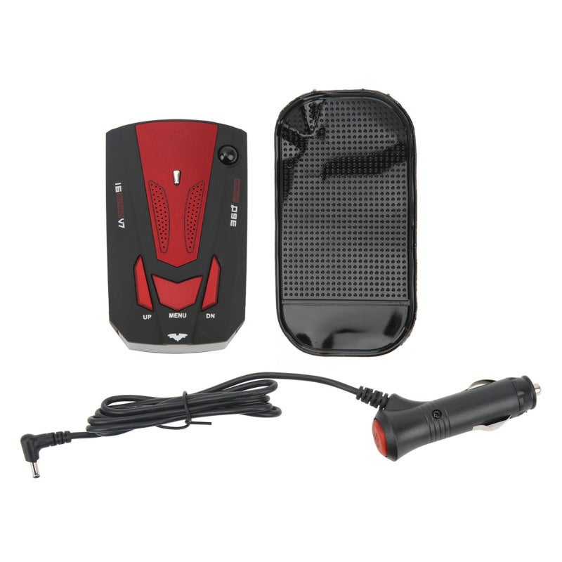 Car Radar Detector 360 Degree Protection Electronic Dog Detector Speedometer Speed Tester Red - Image 1