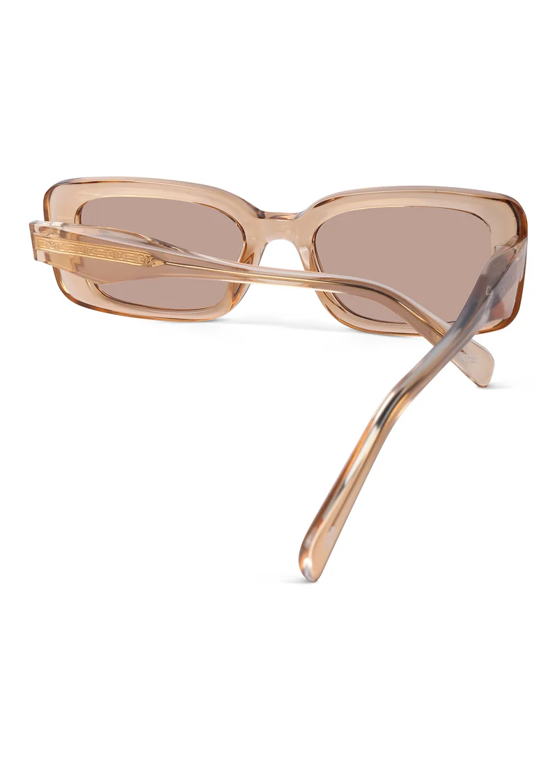 Woggles Red Pappy Eldrion Beige Oversized Sunglasses