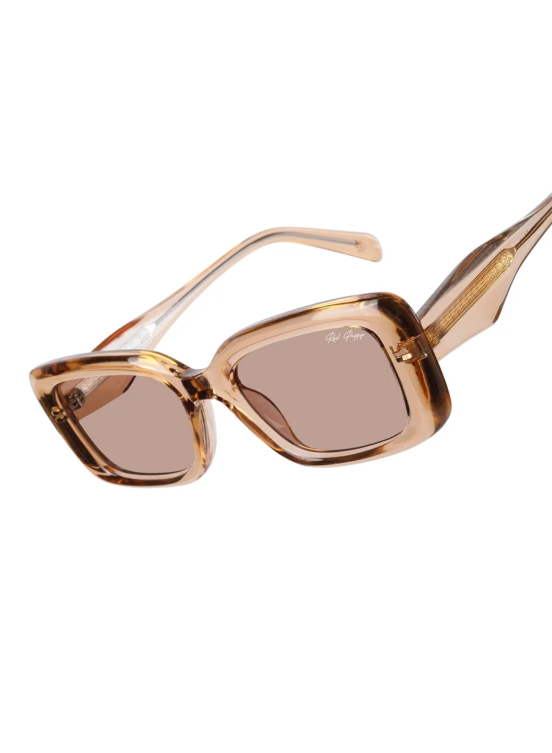 Woggles  Red Pappy Eldrion Beige Oversized Sunglasses  | Best Price UAE