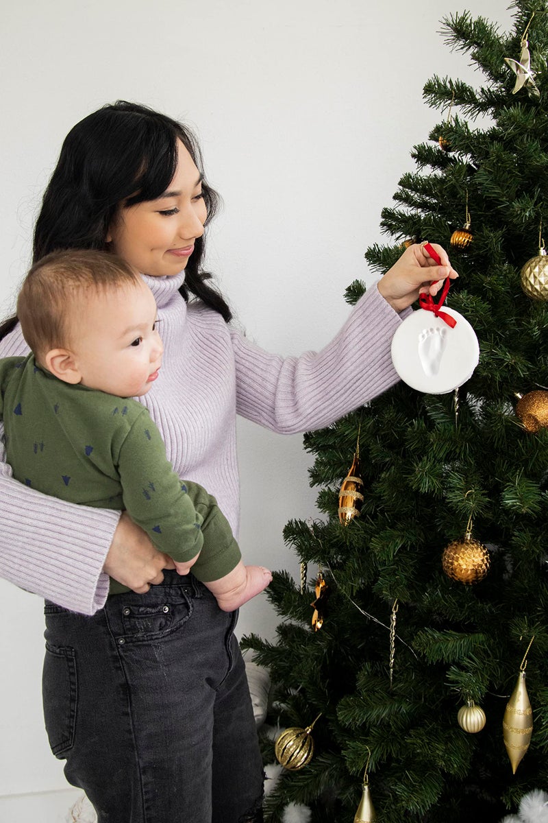 Pearhead Babyprints Ornament, Baby's First Christmas Holiday Keepsake, Newborn Handprint or Footprint Clay Kit, Easy No-Bake DIY Impression, Gender-Neutral Baby Gift - Image 5