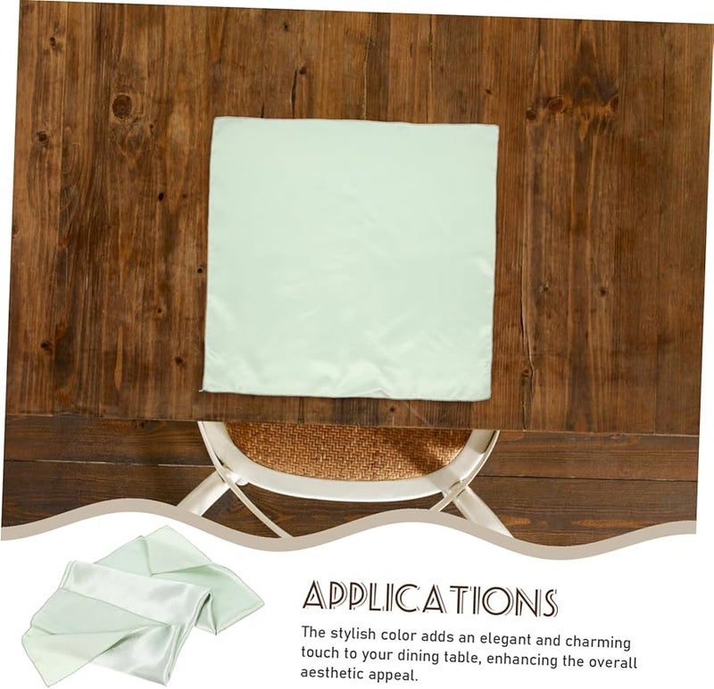 6 قطع مناديل الساتين القابلة لإعادة الاستخدام، قماش ماص للماء لحفلات الطعام والمهرجانات - Image 4