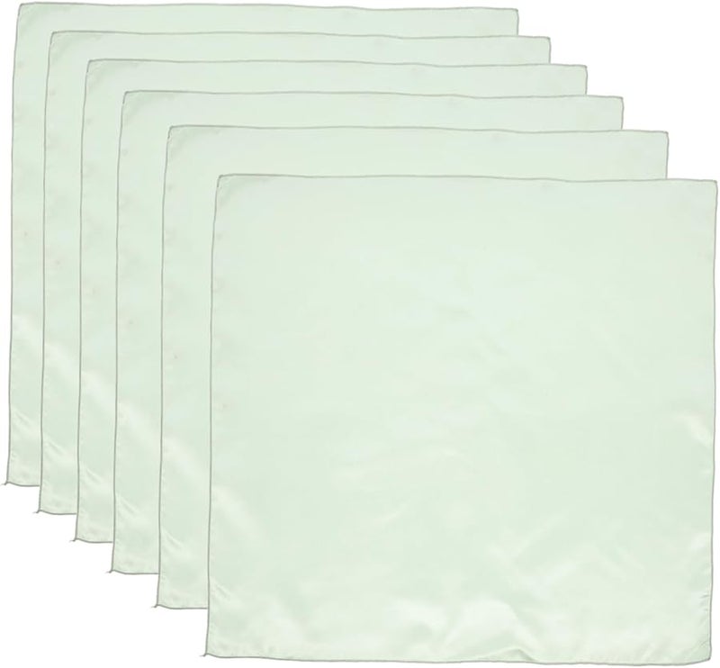 6 قطع مناديل الساتين القابلة لإعادة الاستخدام، قماش ماص للماء لحفلات الطعام والمهرجانات - Image 2