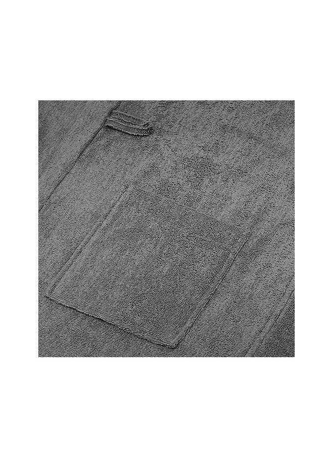 Generic - Cotton Plain Bathrobe Dark Gray - Image 1